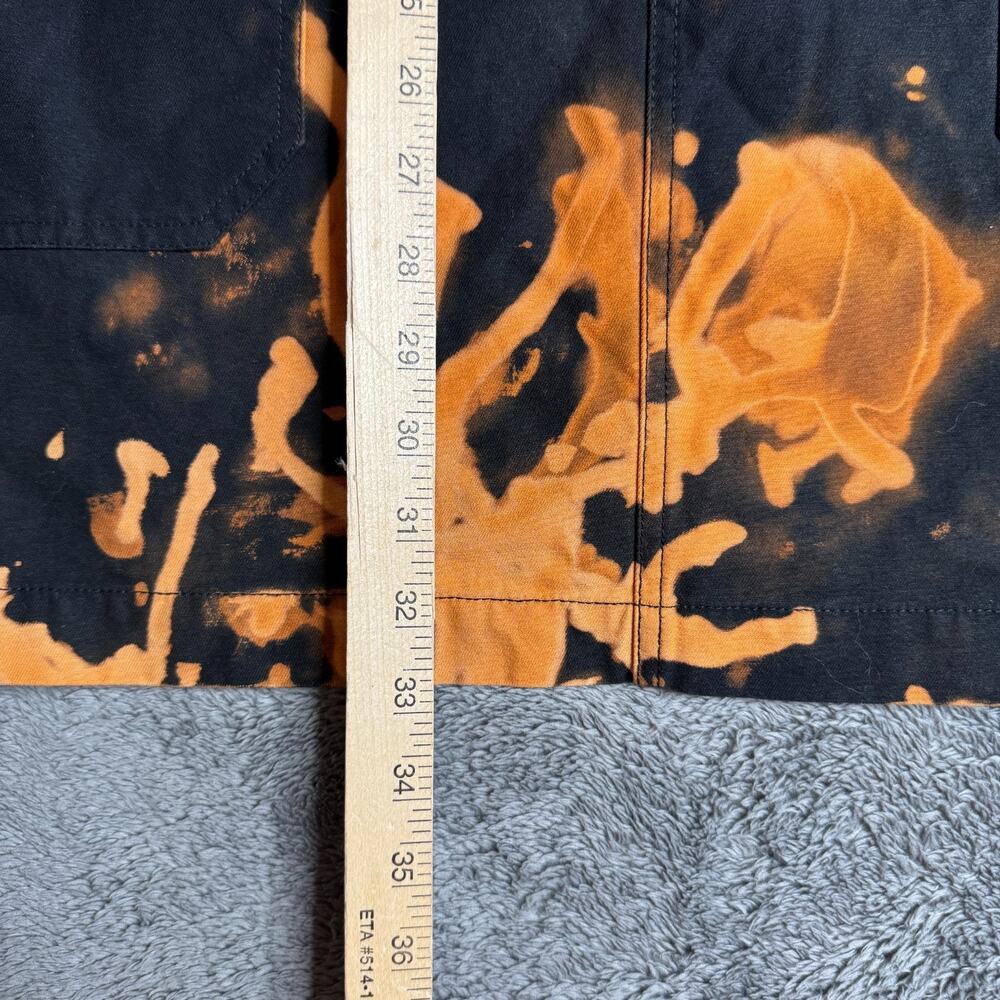 Shelbe Shop Denim Romper Skirt Size M Hand Died Acid Bleach Utility Canvas - Picture 7 of 8